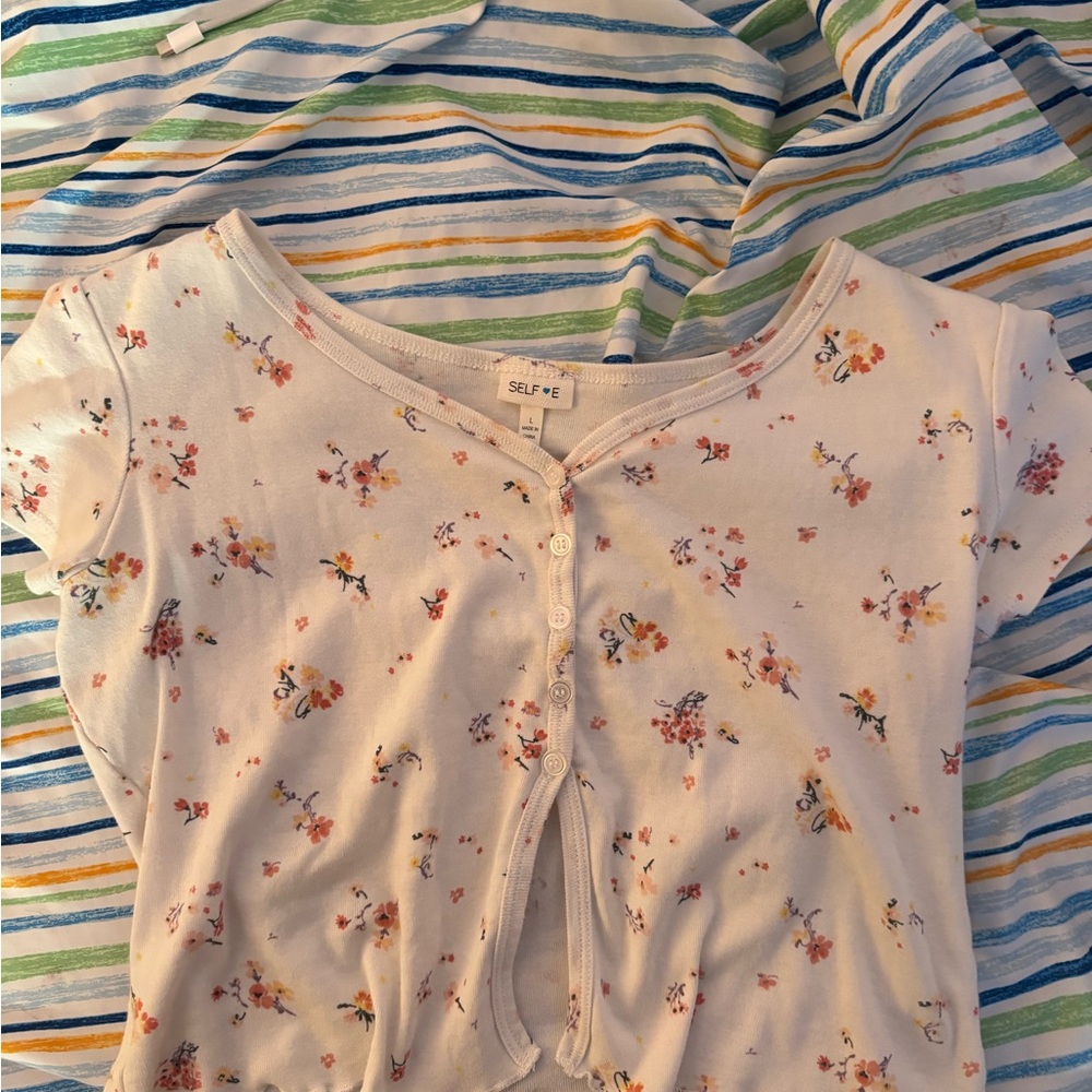 Floral Top -white